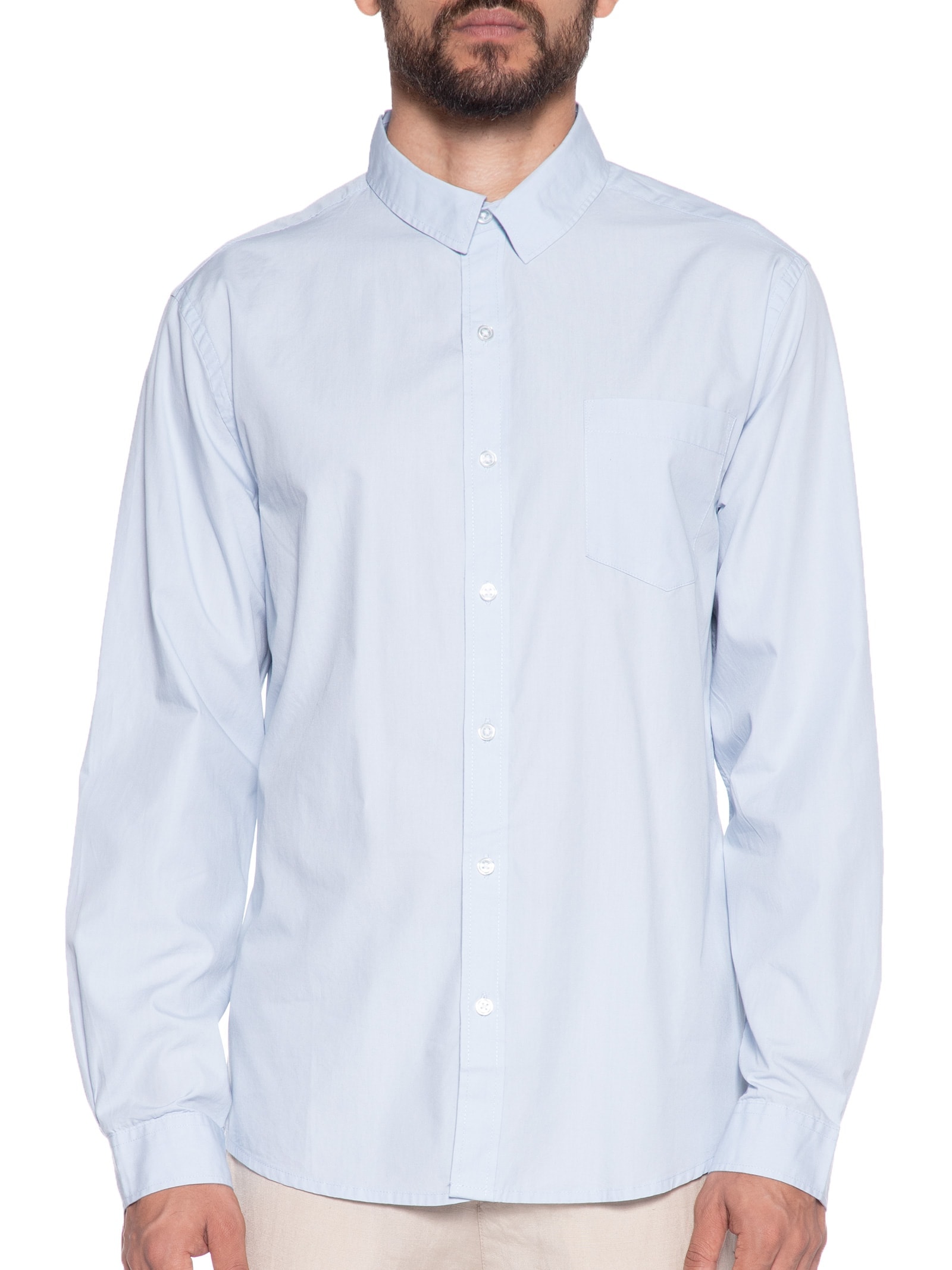 Camisa Masculina Manga Longa Azul Hering
