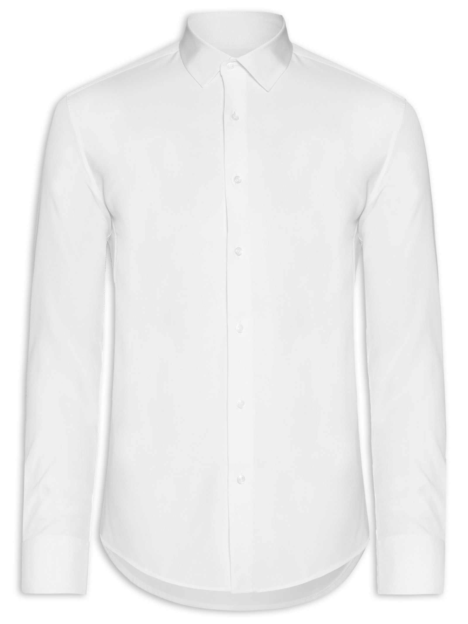 Camisa Masculina Manga Longa Básica Branco '2 Essential
