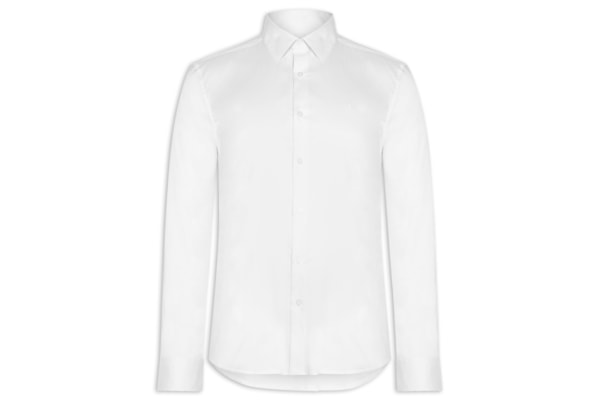 Camisa Masculina Manga Longa Básica - Branco