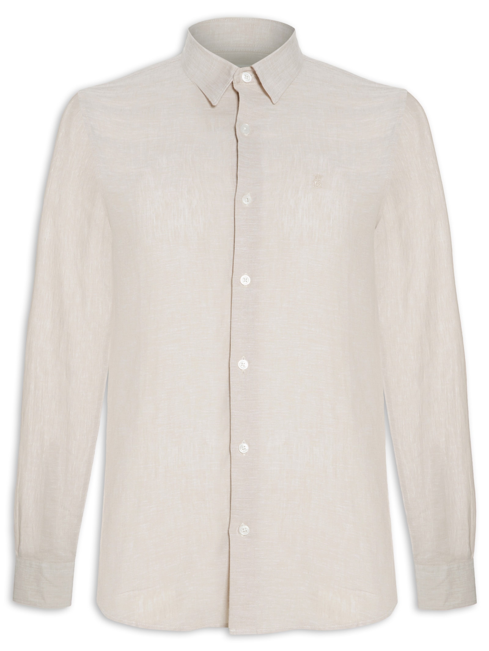 Camisa Masculina Manga Longa Bege Sergio K