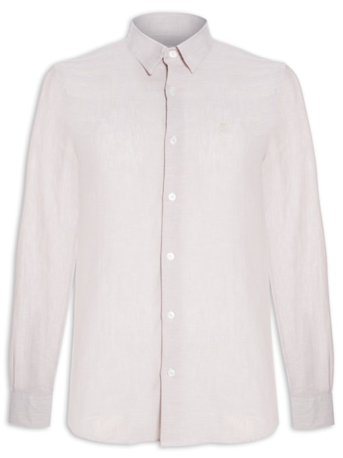 Camisa Masculina Manga Longa – Bege