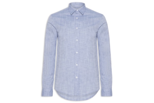 Camisa Masculina Manga Longa Buzios New - Azul