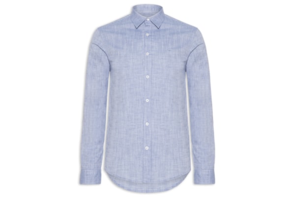 Camisa Masculina Manga Longa Buzios New - Azul