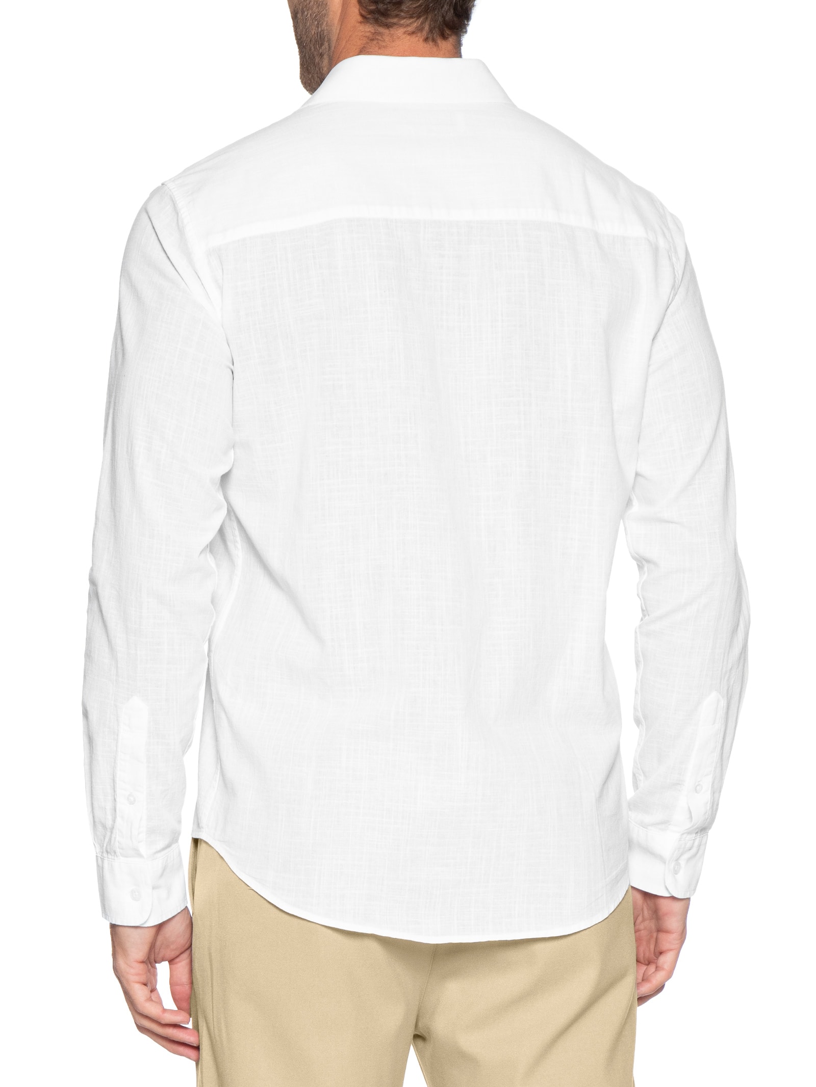 Camisa Masculina Manga Longa Buzios New Branco Foxton