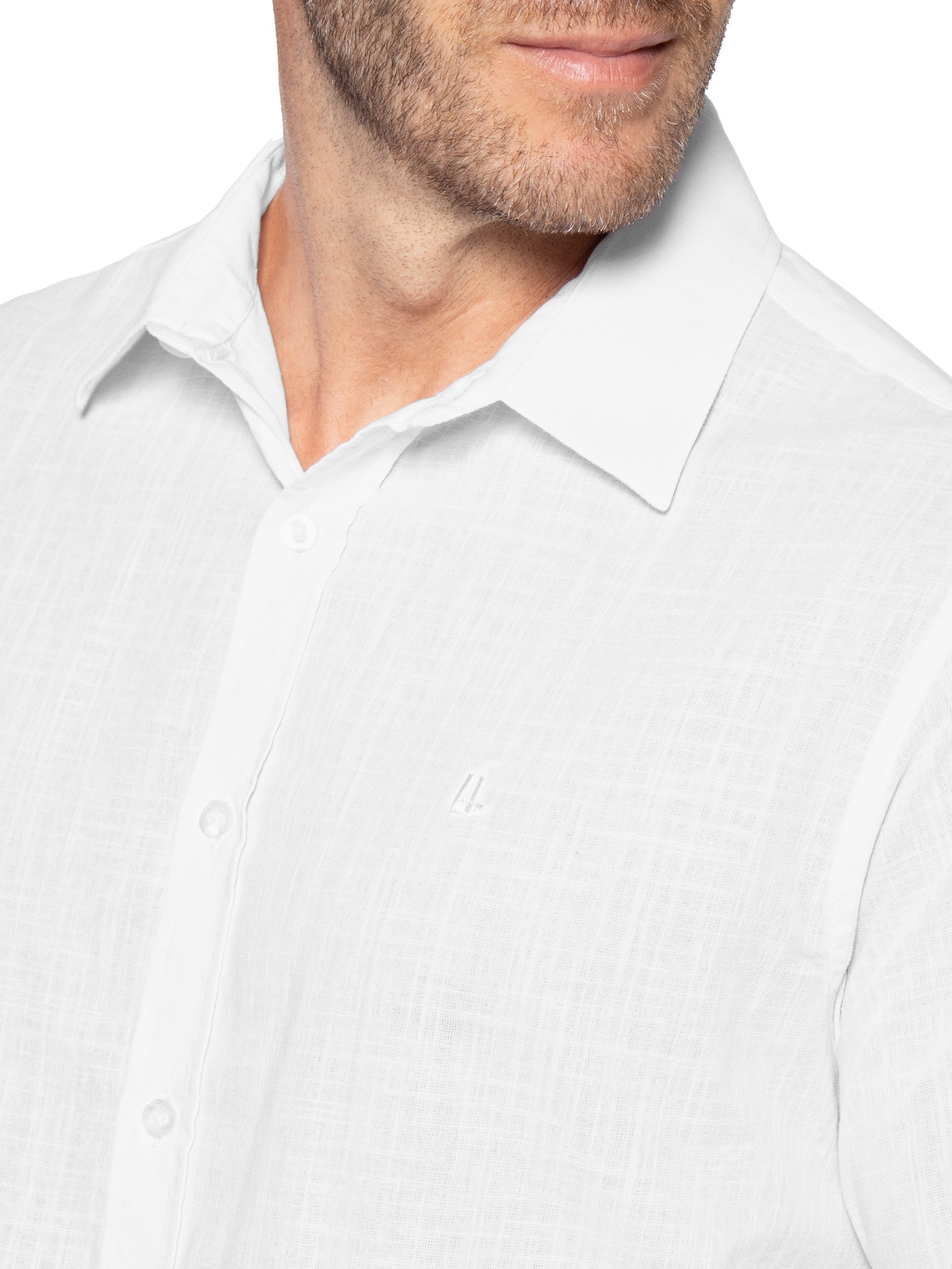 Camisa Masculina Manga Longa Buzios New Branco Foxton