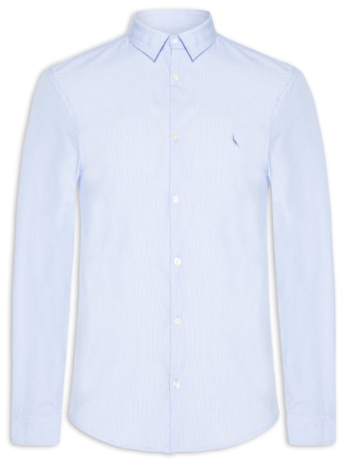 Camisa Masculina Manga Longa Cerrado - Azul