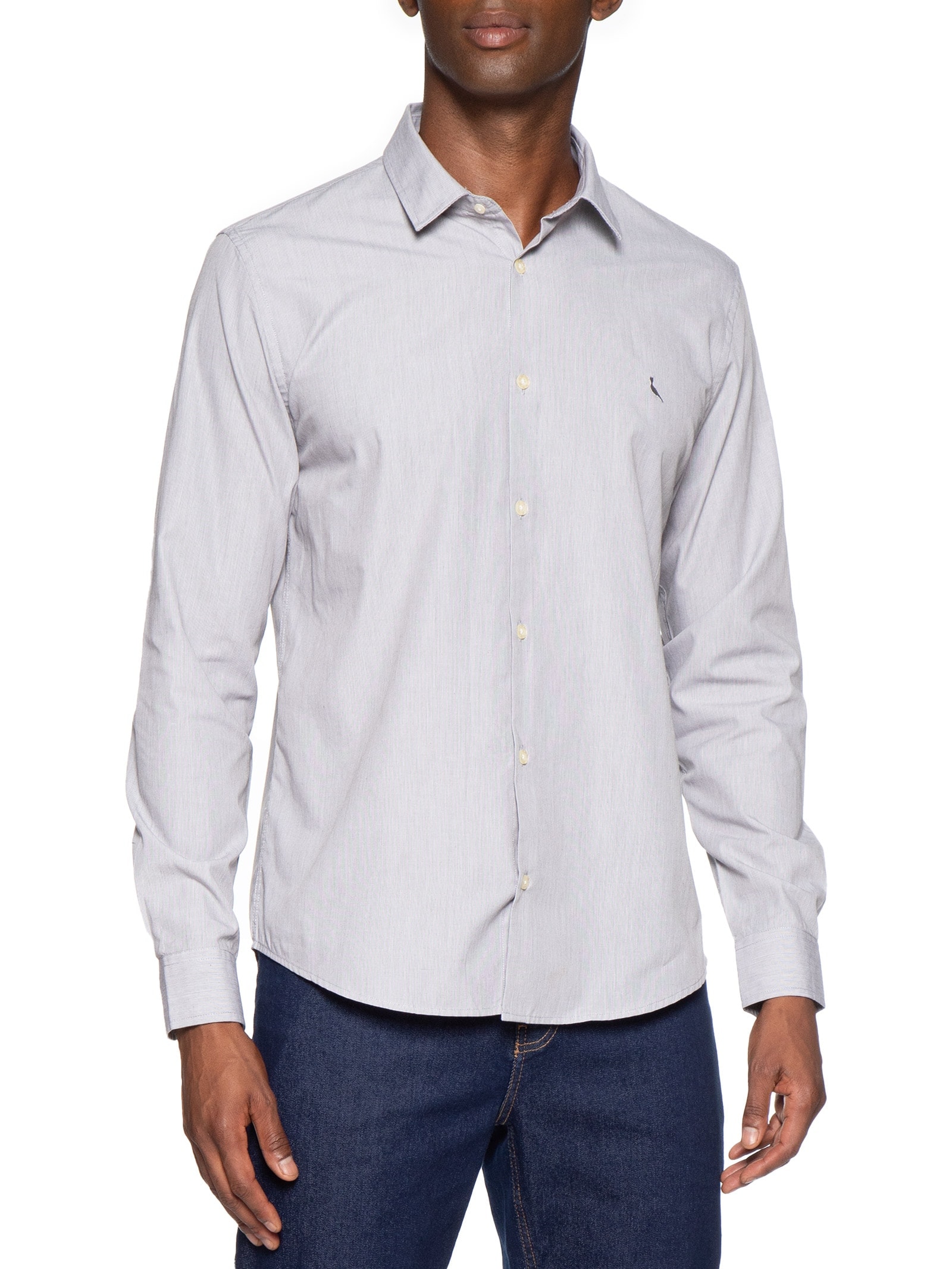 Camisa Masculina Manga Longa Cerrado Cinza Reserva