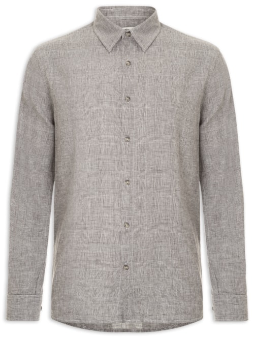 Camisa Masculina Manga Longa – Cinza