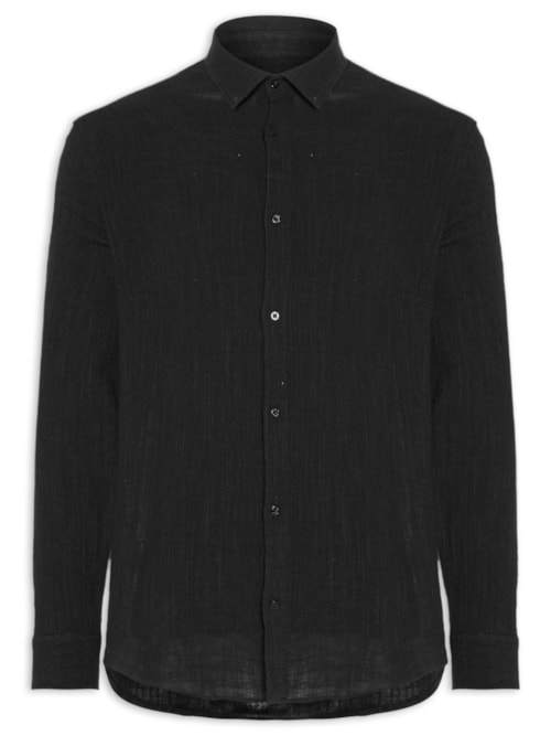 Camisa Masculina Manga Longa Classic Ristic – Preto