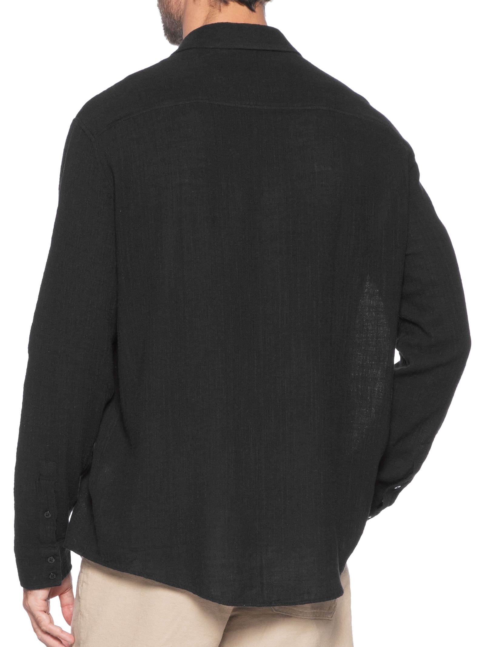 Camisa Masculina Manga Longa Classic Ristic Preto Osklen