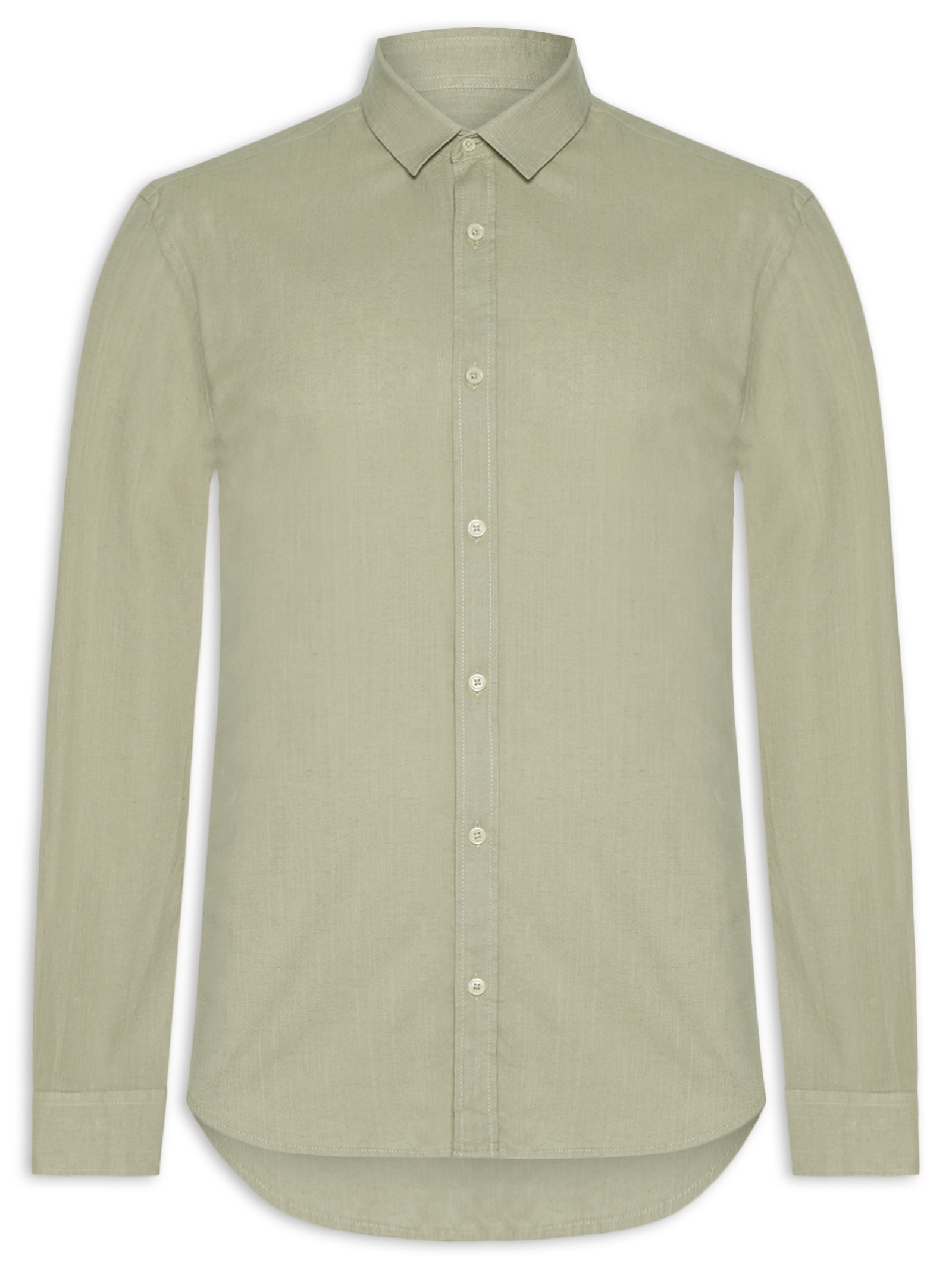 Camisa Masculina Manga Longa Como Bege Reserva