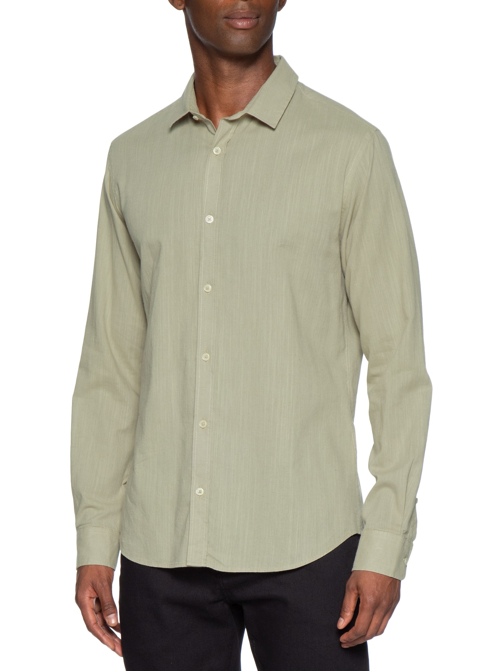 Camisa Masculina Manga Longa Como Bege Reserva