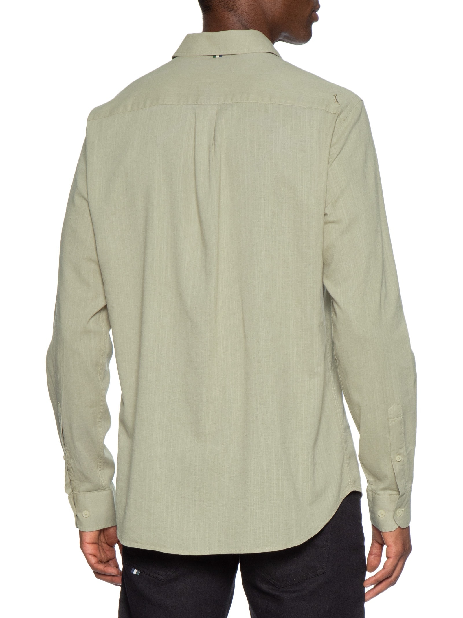 Camisa Masculina Manga Longa Como Bege Reserva