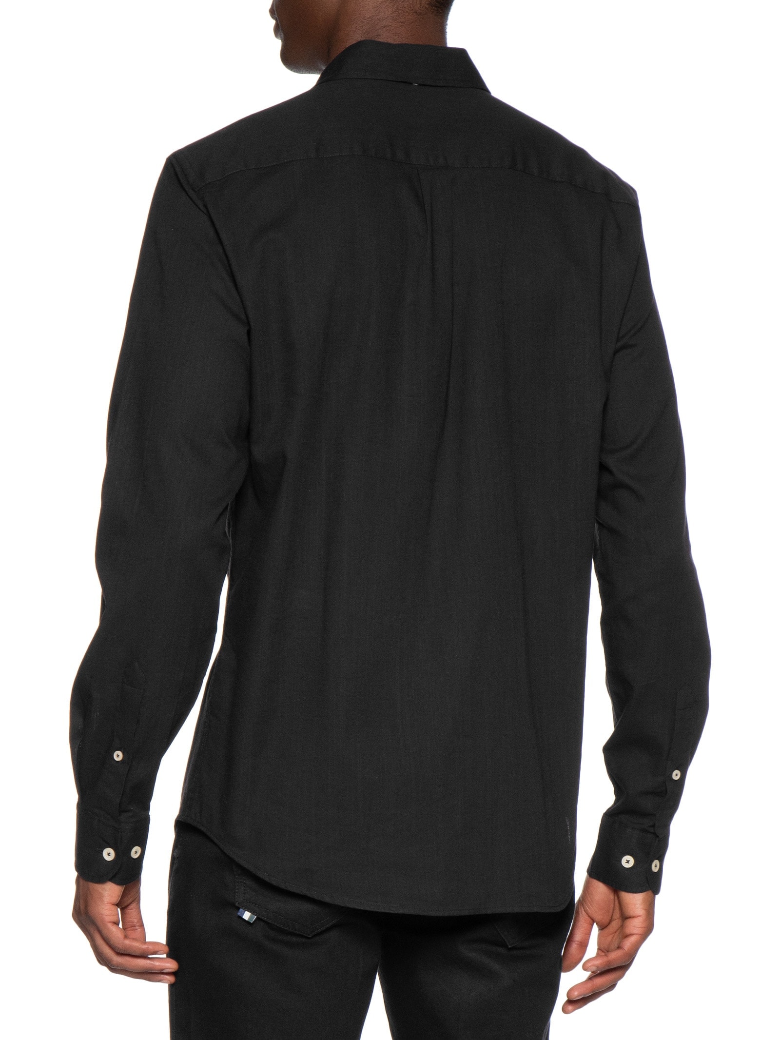 Camisa Masculina Manga Longa Como Preto Reserva