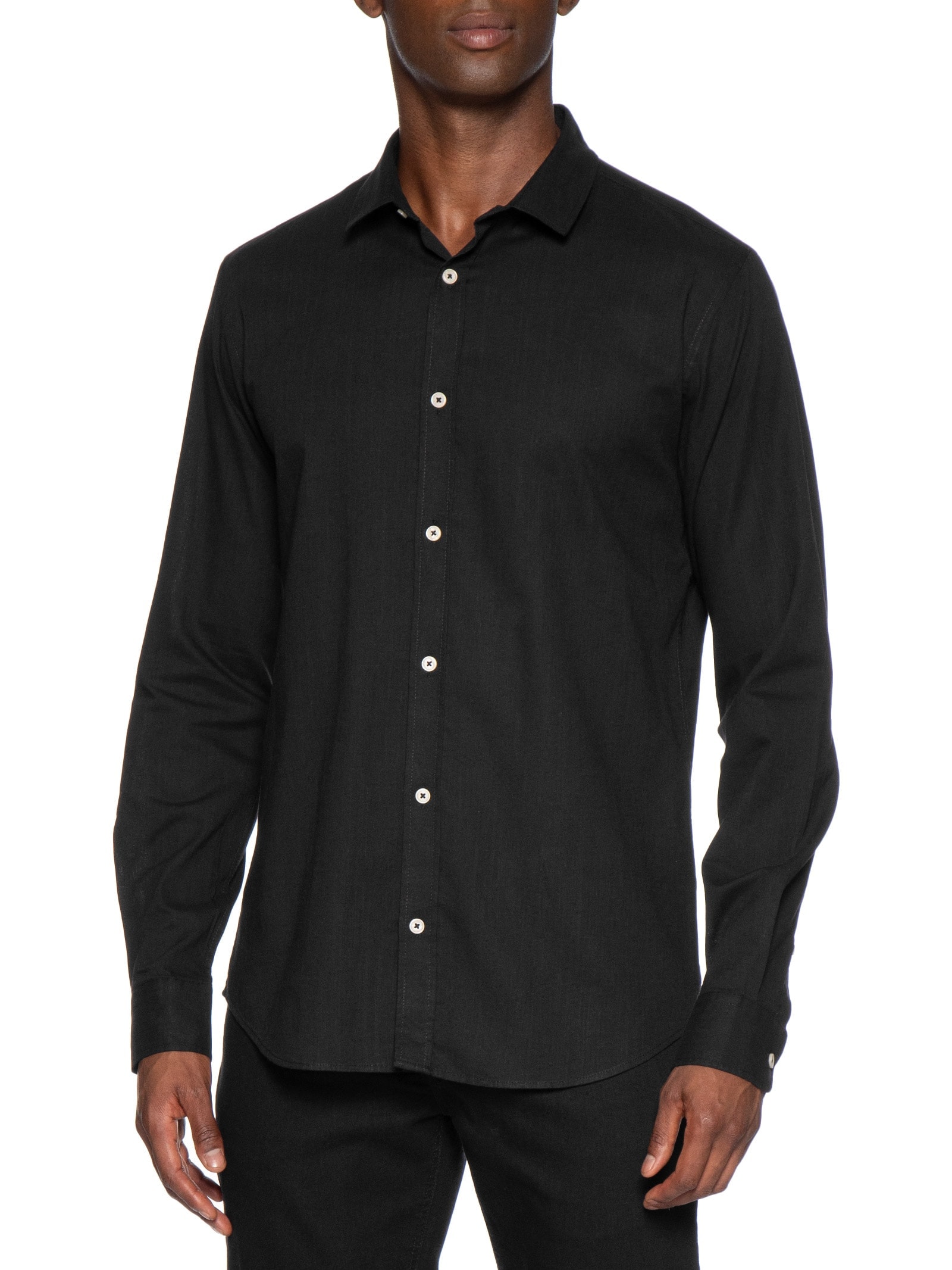 Camisa Masculina Manga Longa Como Preto Reserva