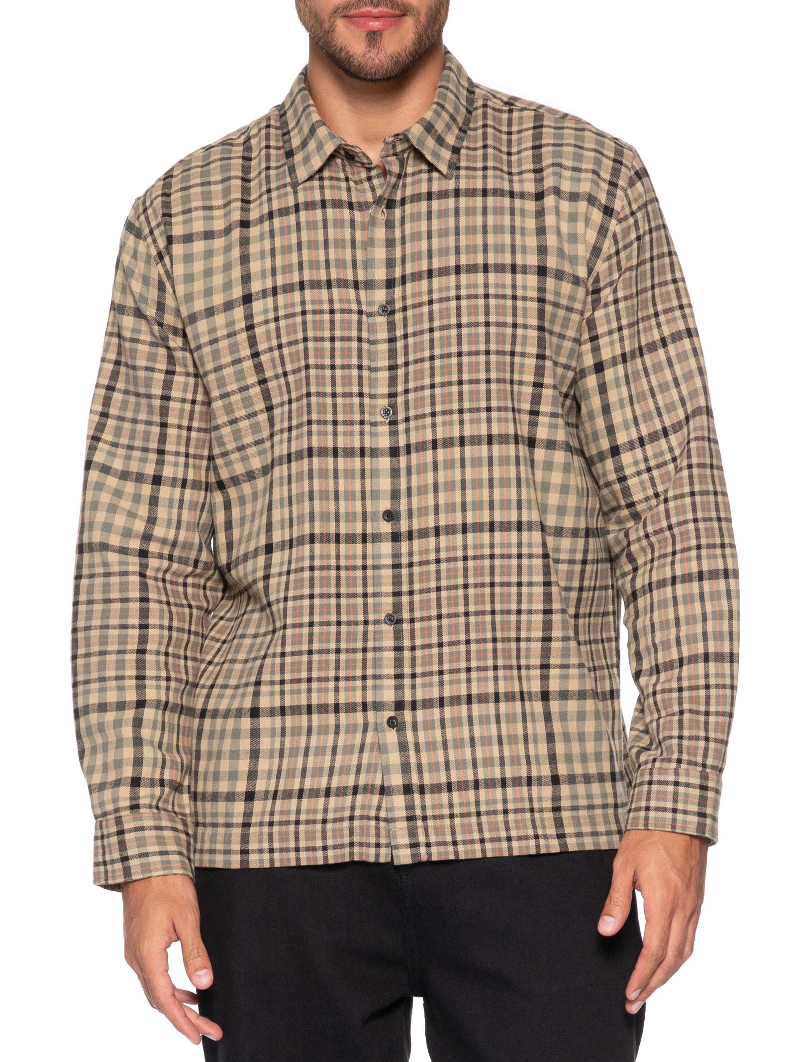 Camisa Masculina Manga Longa Cotton Vintage Wood Verde Osklen