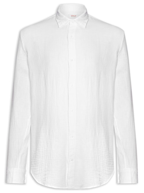Camisa Masculina Manga Longa Cotton Wavy – Branco