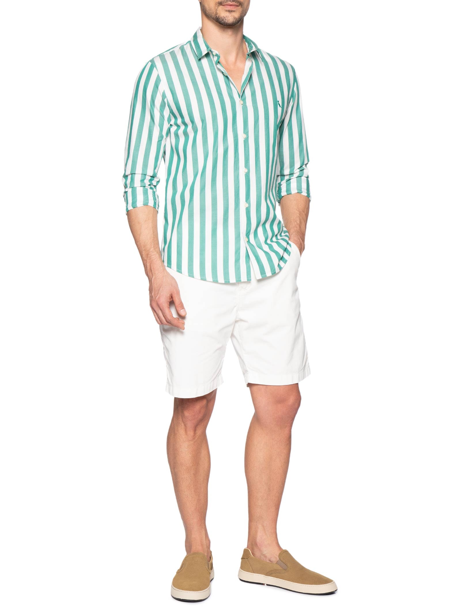 Camisa Masculina Manga Longa Erbe Co Verde Reserva