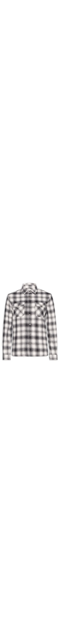 Camisa Masculina Manga Longa Flanela Xadrez - Preto