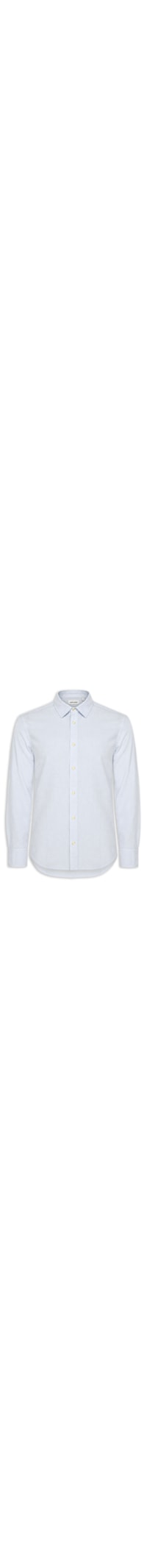 Camisa Masculina Manga Longa Gola Resort Blend De Linho - Azul