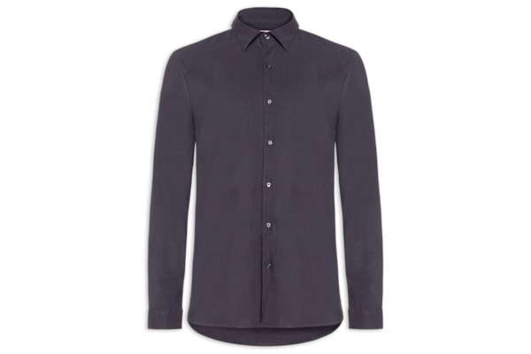 Camisa Masculina Manga Longa Linho Alvorada - Azul