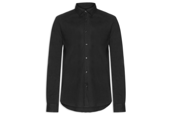 Camisa Masculina Manga Longa Linho Alvorada - Preto