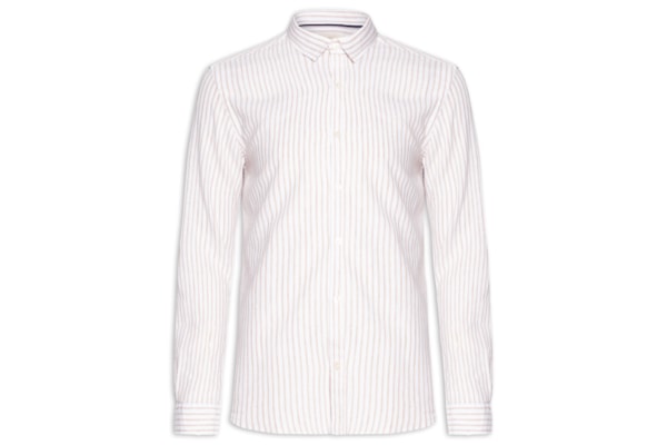 Camisa Masculina Manga Longa Linho Listra Atalaia - Bege