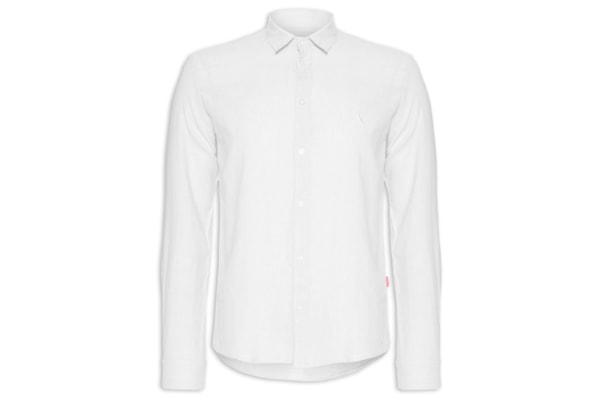 Camisa Masculina Manga Longa Linho Pienza - Off White