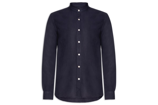 Camisa Masculina Manga Longa Linho Priest New II - Azul
