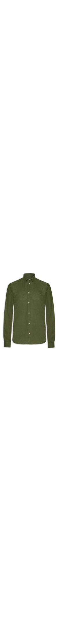 Camisa Masculina Manga Longa Linho Tinturado - Verde