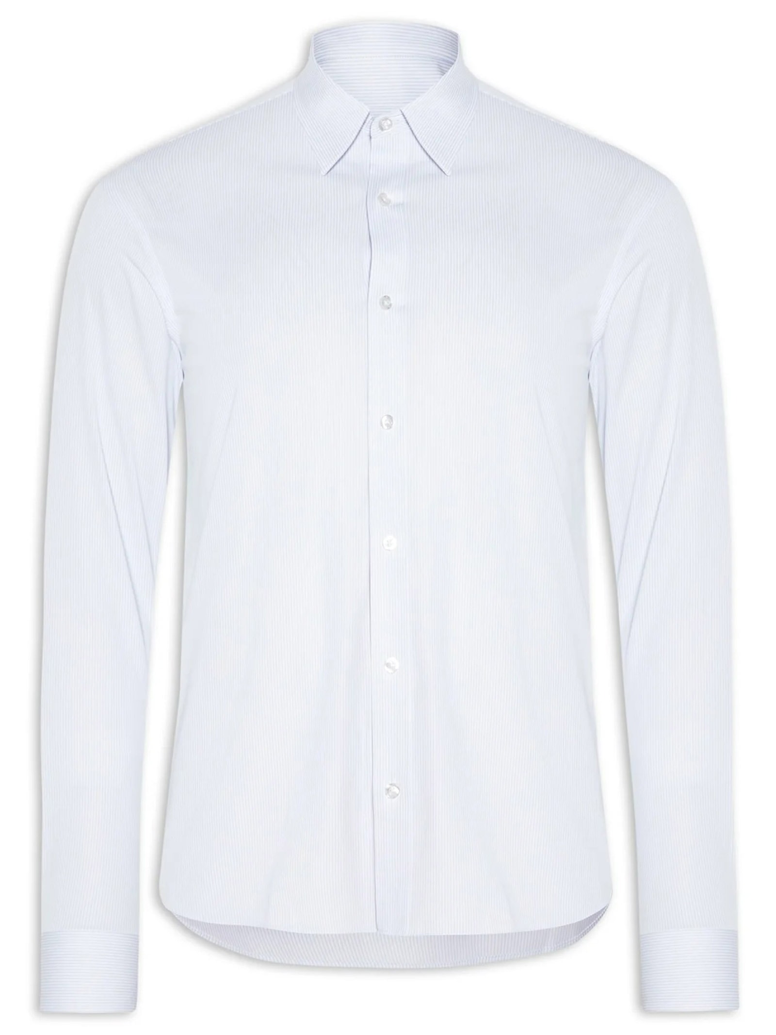 Camisa Masculina Manga Longa Listrada  Azul  Foxton