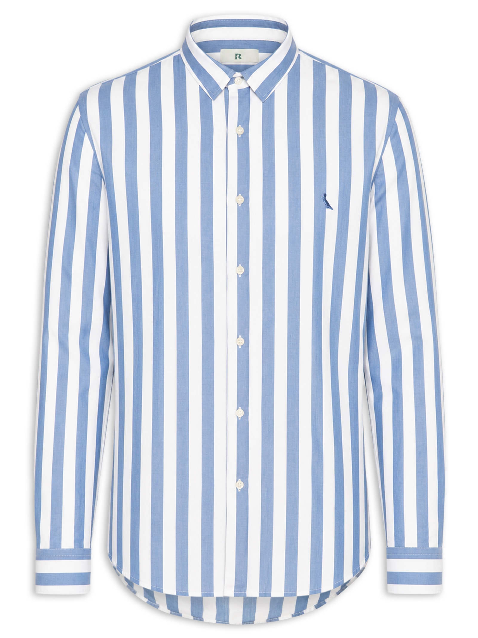 Camisa Masculina Manga Longa Listras Erbe Co Azul Reserva