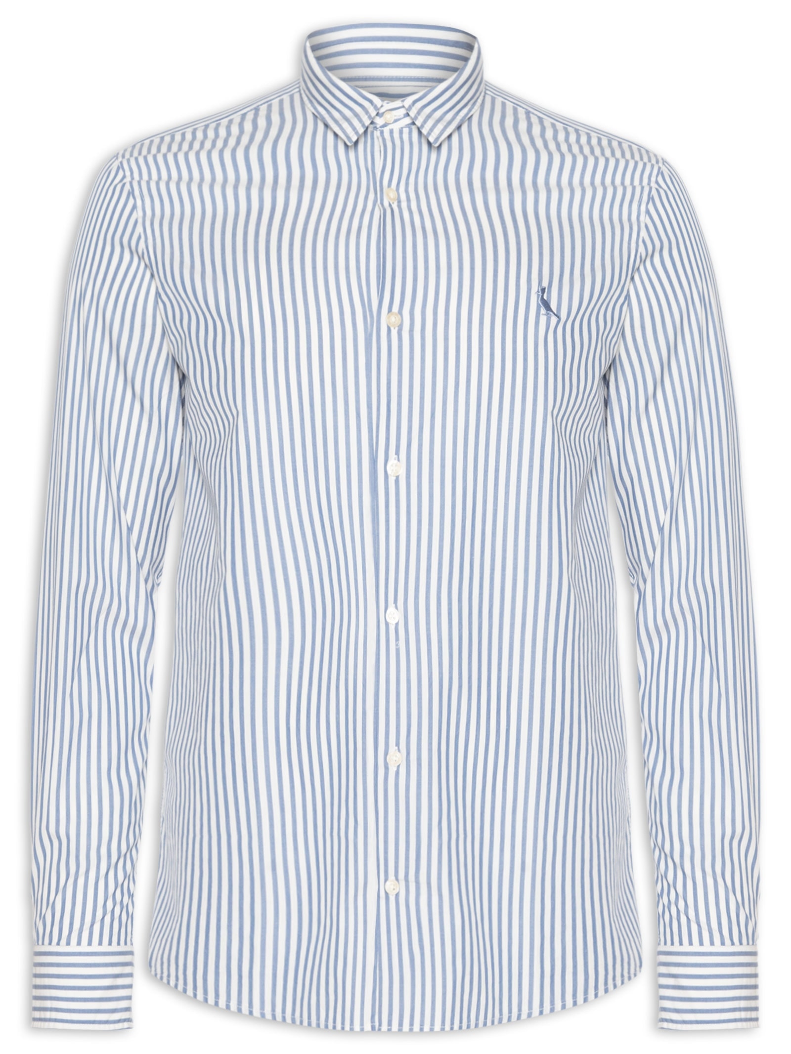 Camisa Masculina Manga Longa Listras San Azul Reserva