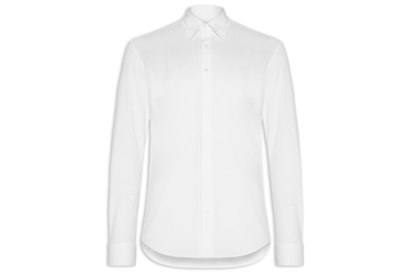 Camisa Masculina Manga Longa Maquinetada - Branco