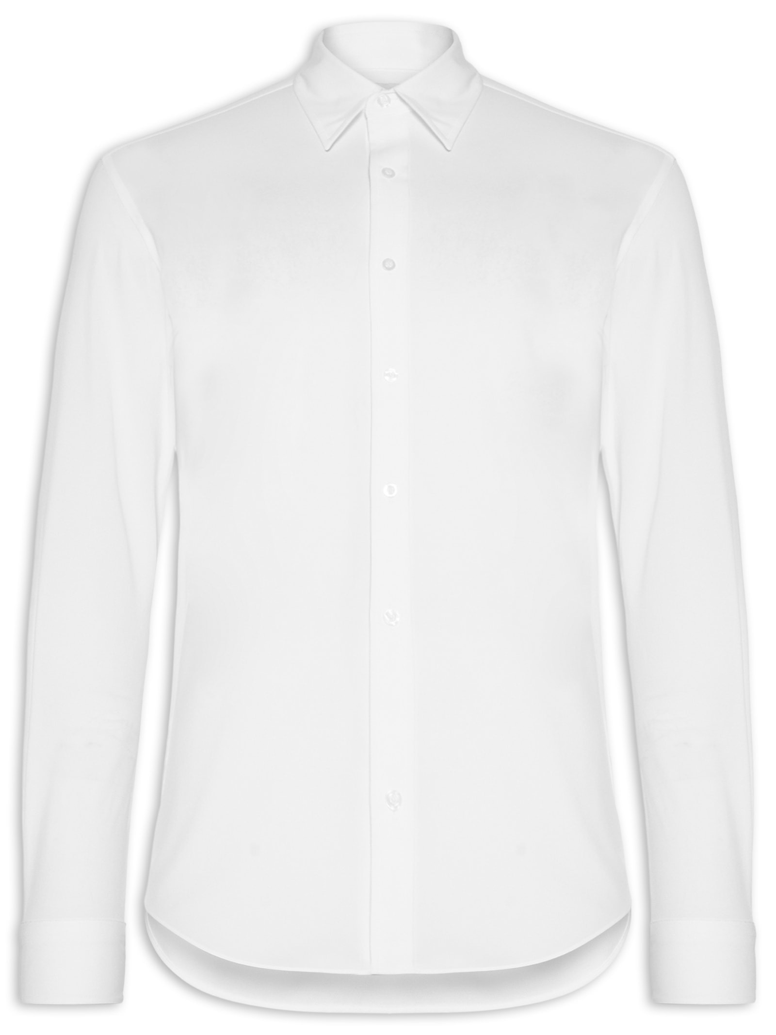 Camisa Masculina Manga Longa Maquinetada Branco Foxton