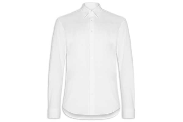 Camisa Masculina Manga Longa Maquinetada - Branco