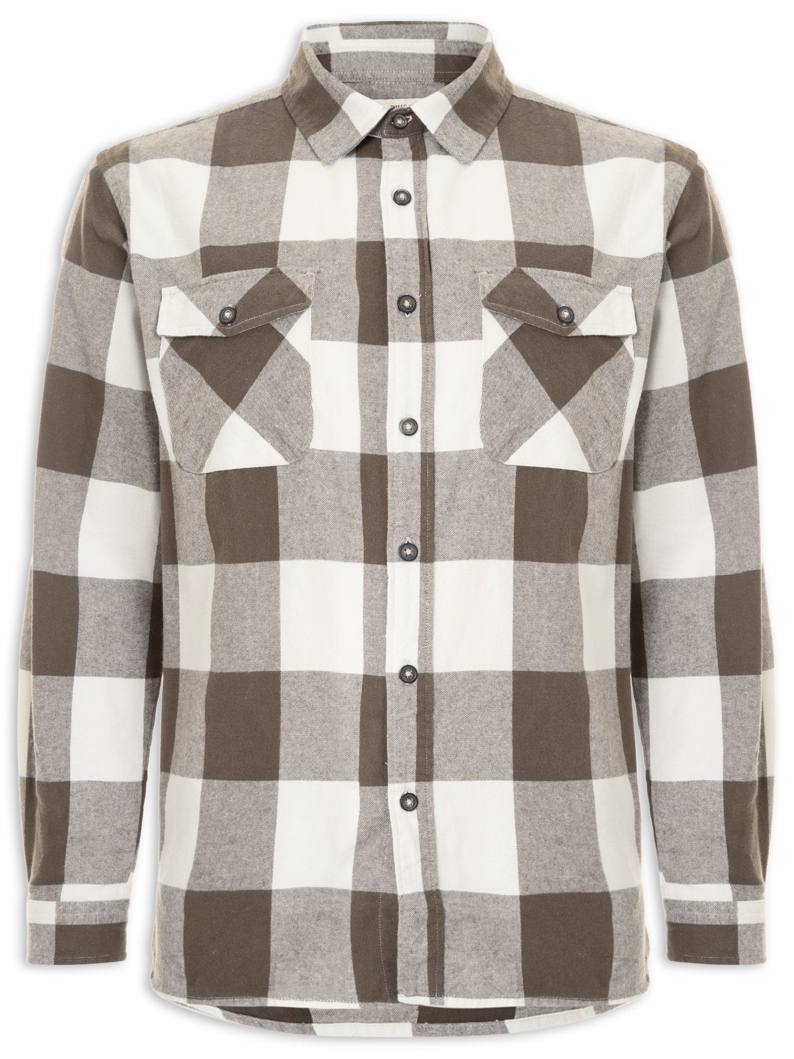 Camisa Masculina Manga Longa Marrom Hering