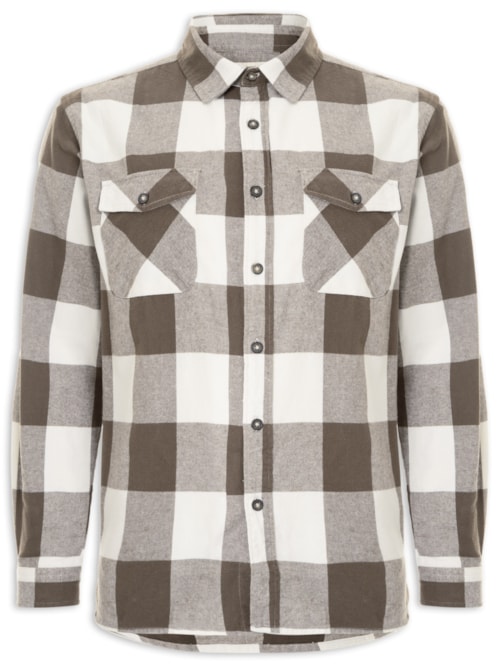 Camisa Masculina Manga Longa – Marrom