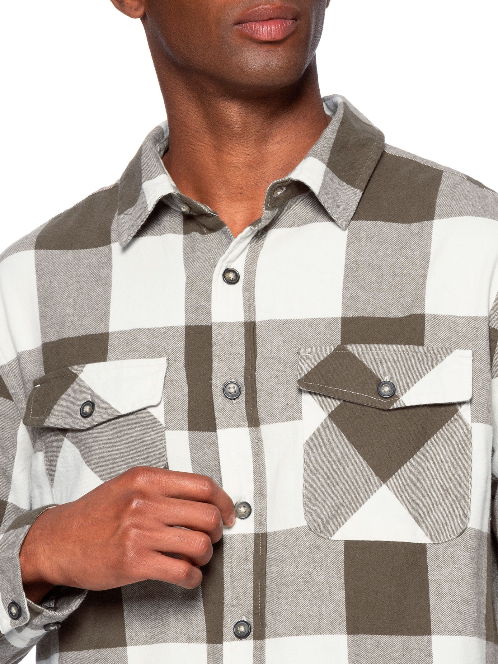 Camisa Masculina Manga Longa Marrom Hering