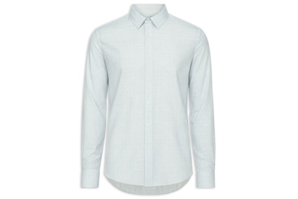 Camisa Masculina Manga Longa Mini Listra New – Azul Claro