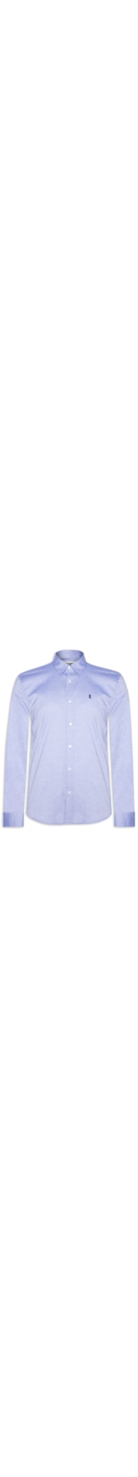 Camisa Masculina Manga Longa New Oxford - Azul