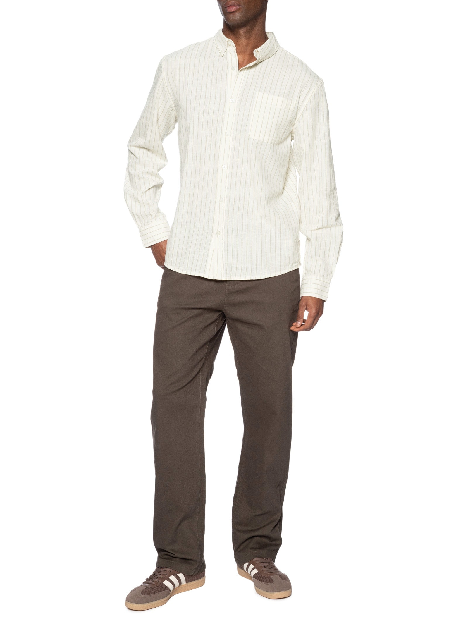 Camisa Masculina Manga Longa Off White Hering