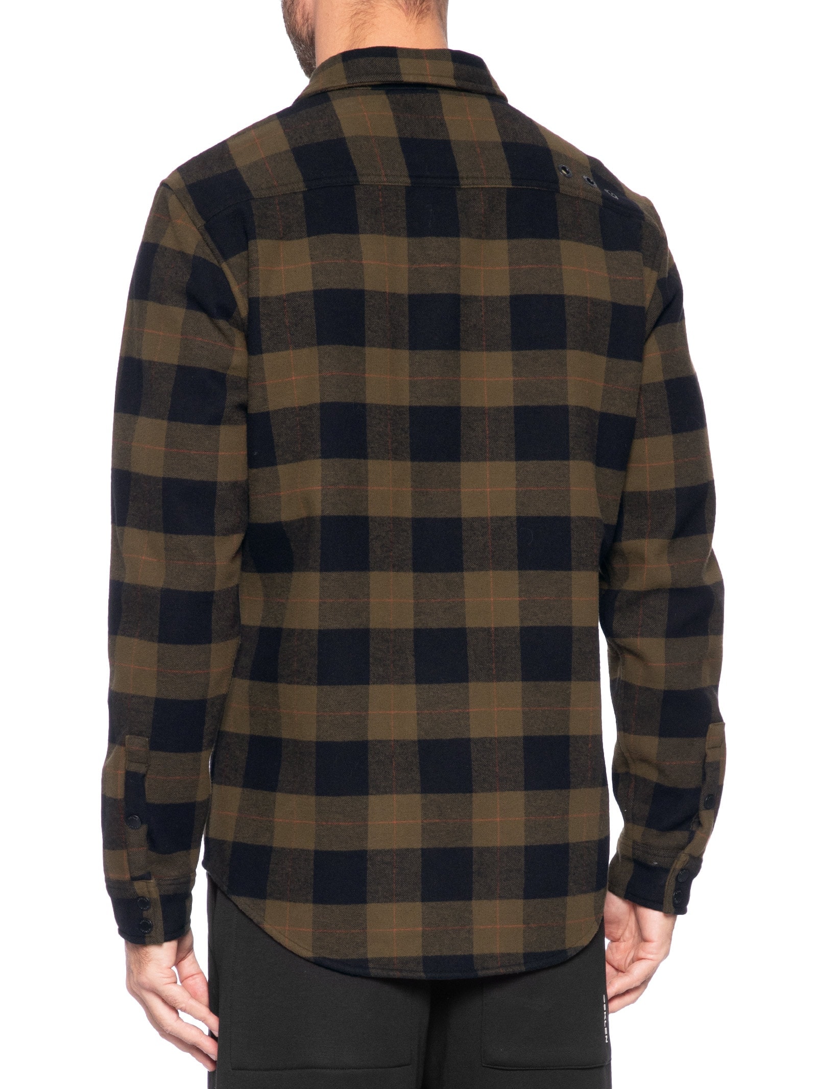 Camisa Masculina Manga Longa Overshirt Xadrez Preto Osklen