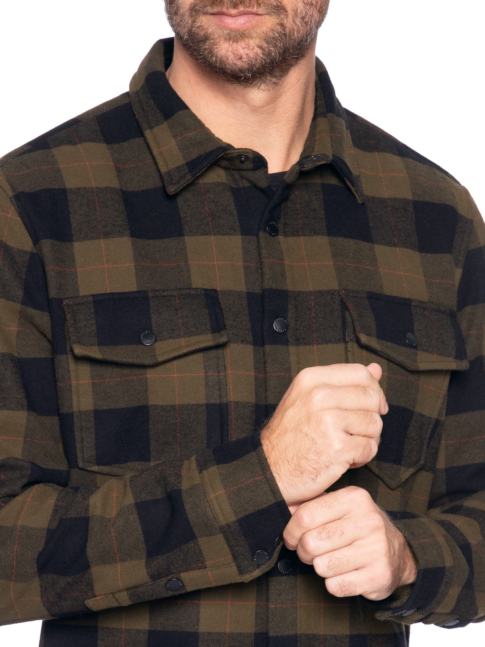 Camisa Masculina Manga Longa Overshirt Xadrez Preto Osklen