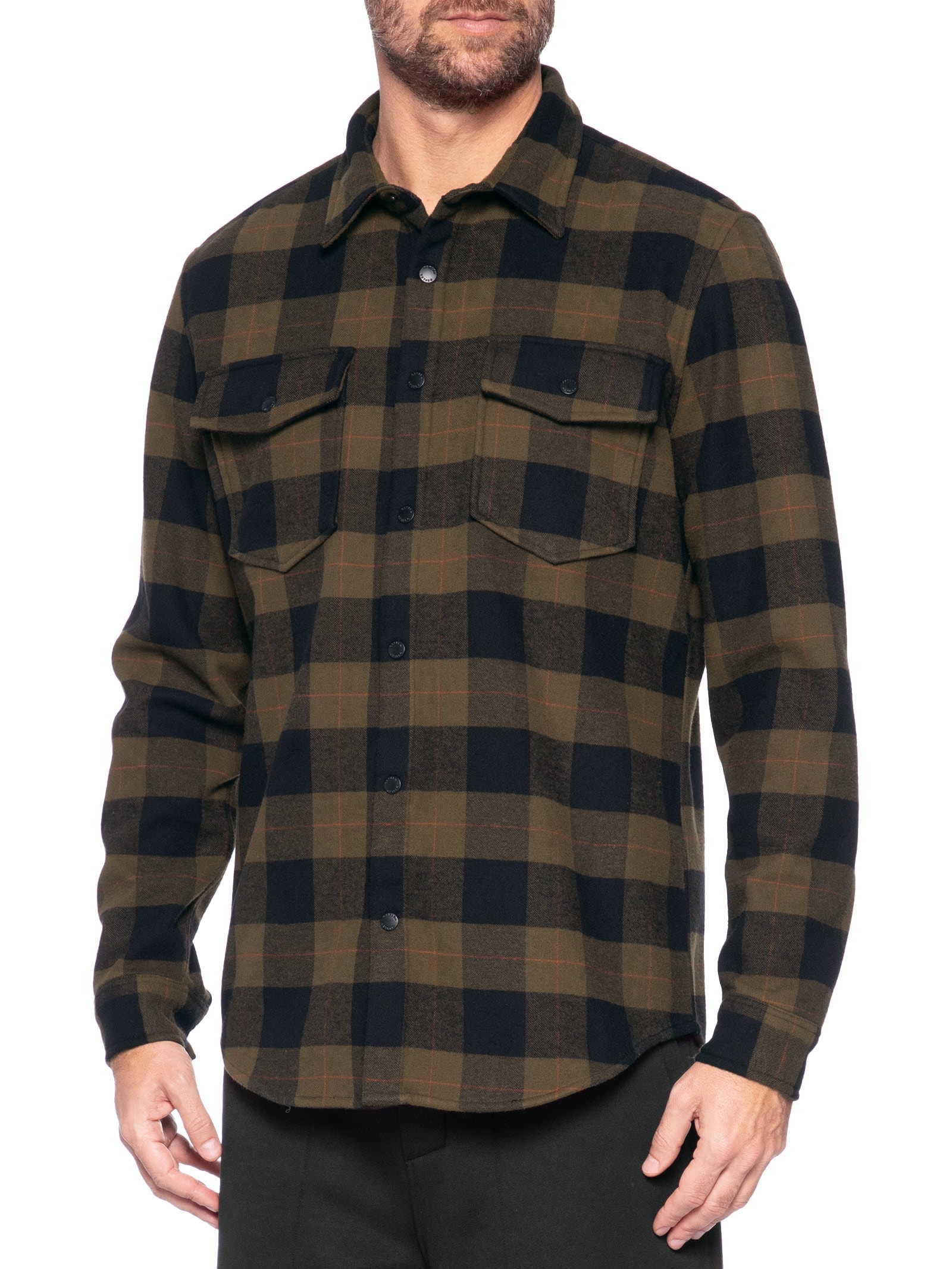 Camisa Masculina Manga Longa Overshirt Xadrez Preto Osklen