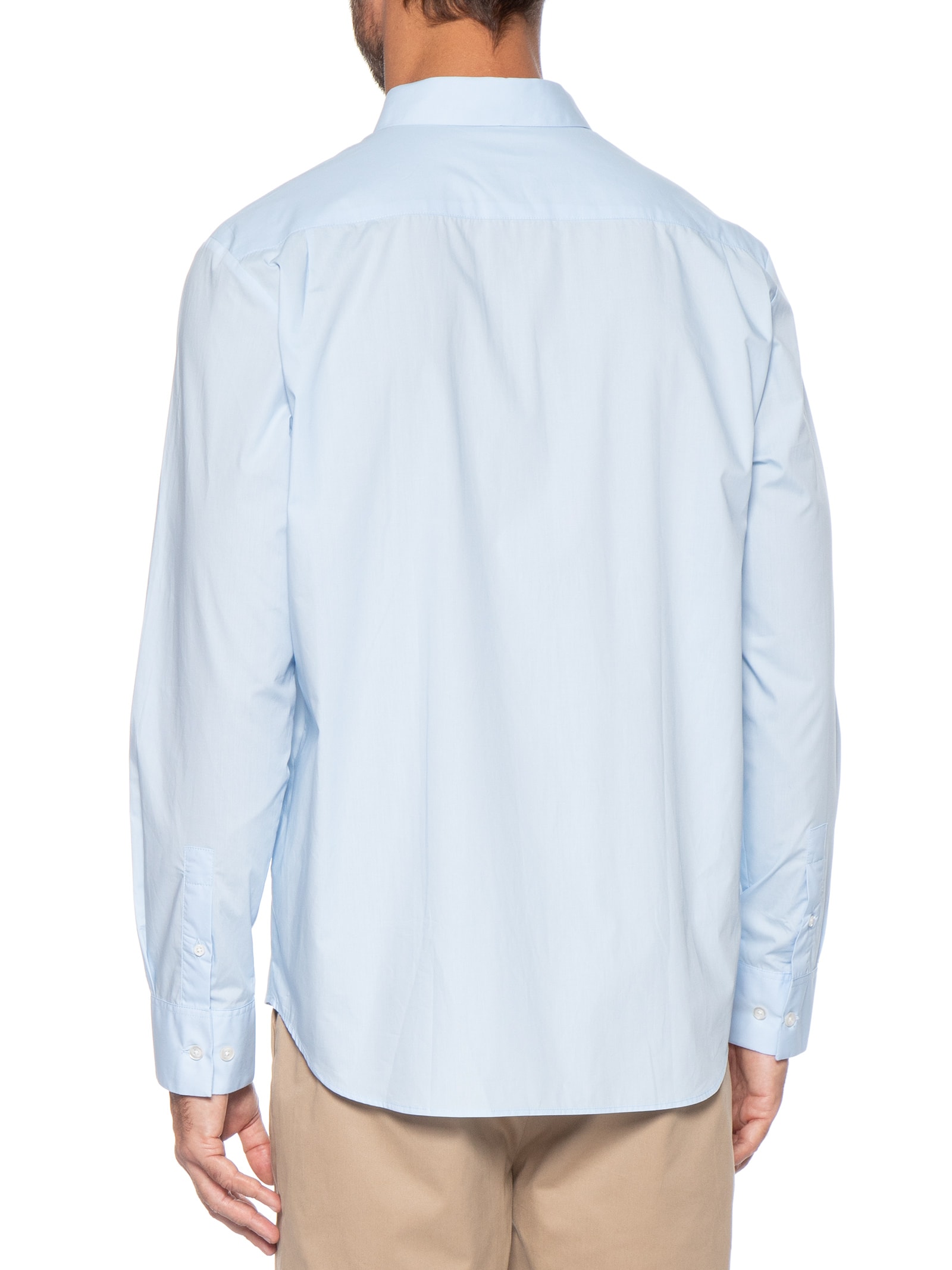 Camisa Masculina Manga Longa Paper Azul Oficina Reserva