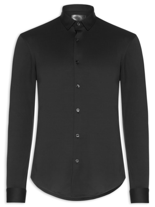 Camisa Masculina Manga Longa Power Poliamida Elastano – Preto