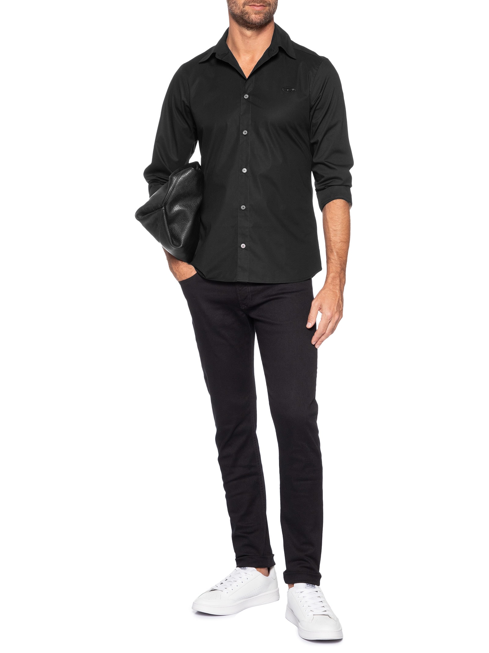 Camisa Masculina Manga Longa Preto Diesel
