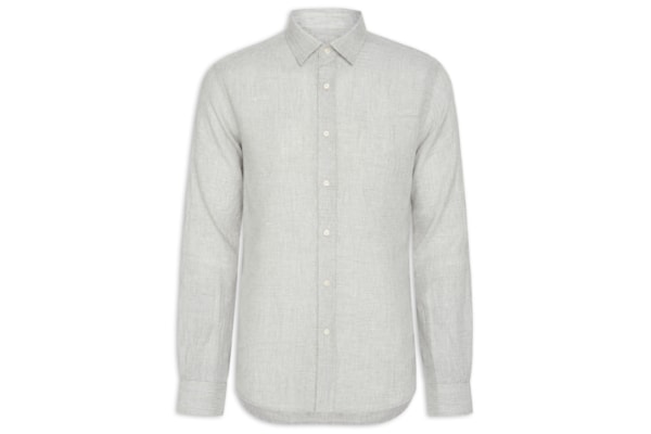 Camisa Masculina Manga Longa Puro Linho - Bege