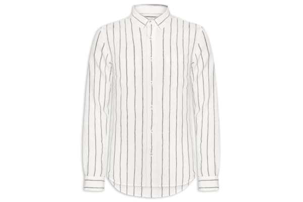 Camisa Masculina Manga Longa Puro Linho - Branca